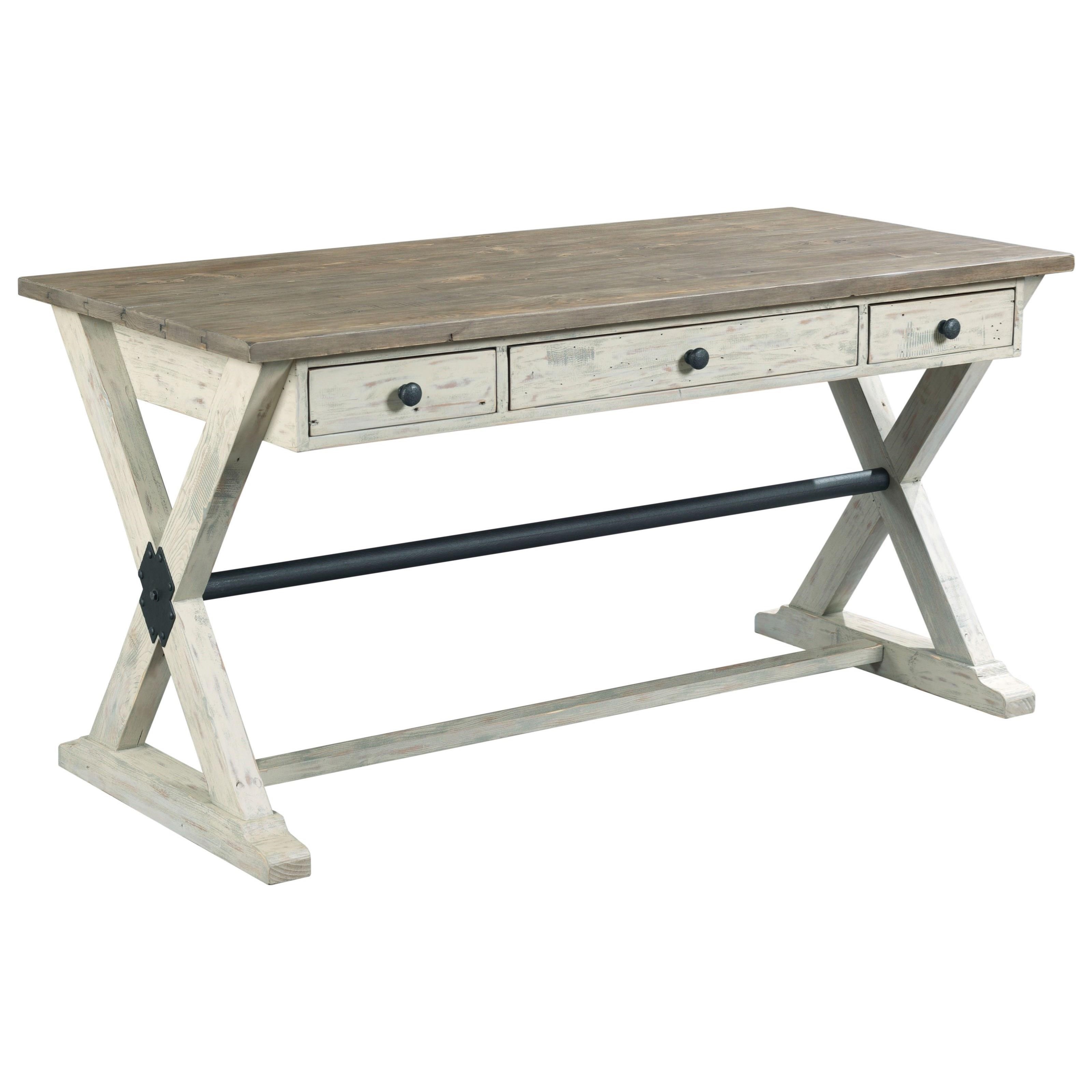 Hammary Prescott 000025365240 Trestle Desk with 3 Drawers